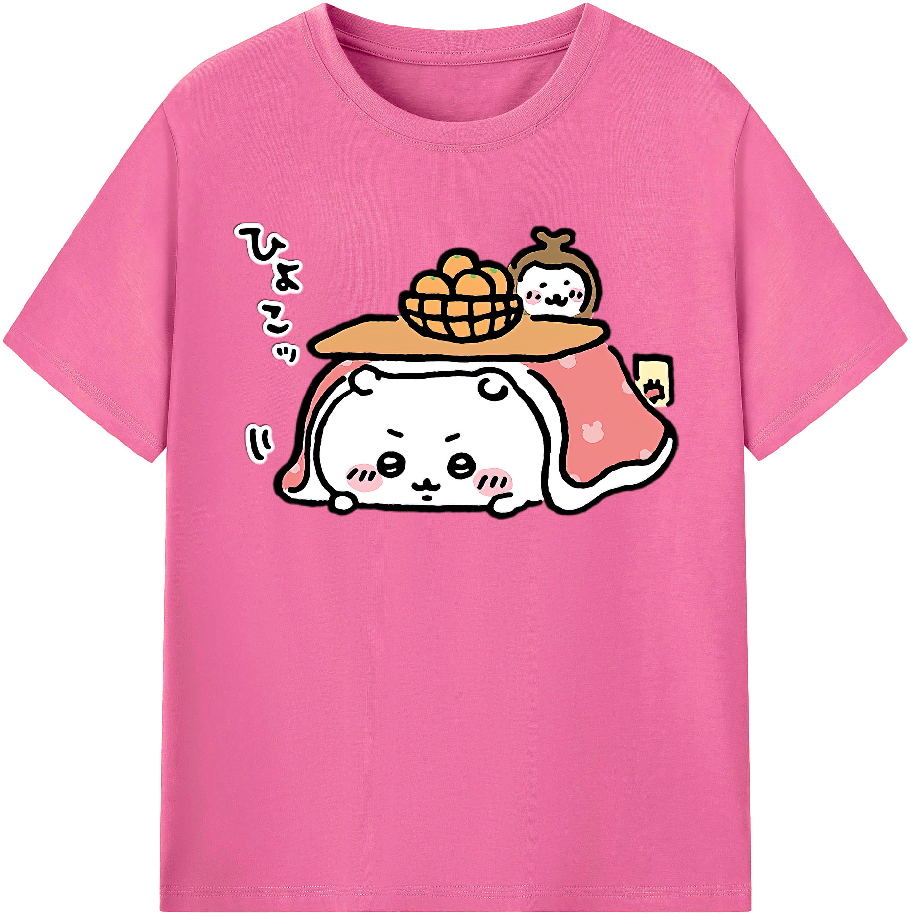 （画像用） ちいかわ ちいかわ Chii-kawa chiikawa レディースカジュアルプリントTシャツ（綿100％）